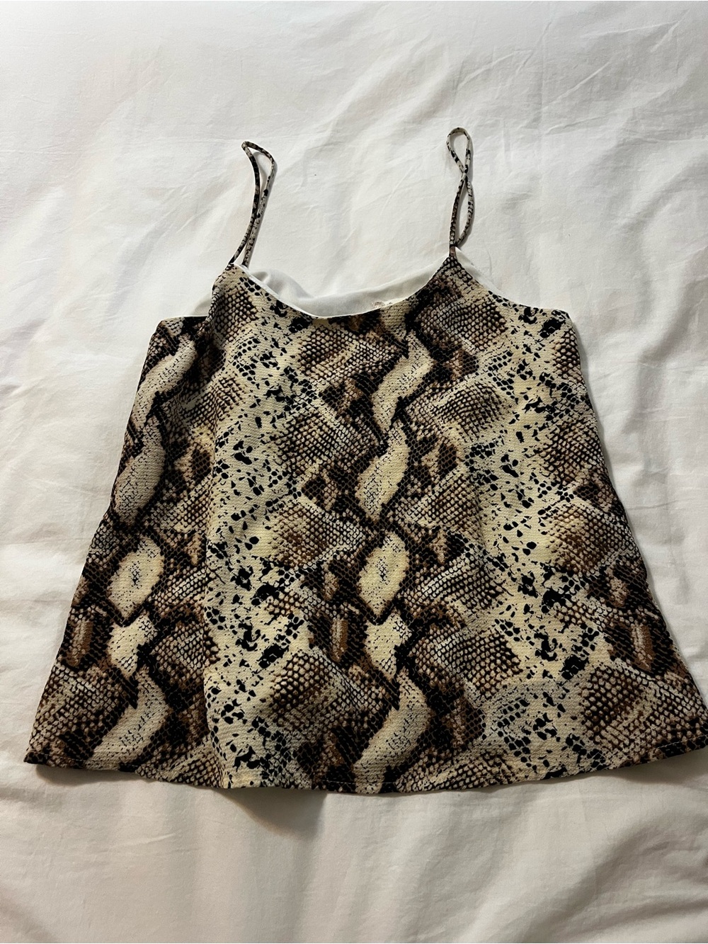 Altar’d State Snake Print Spaghetti Strap Cami Top - Brown/Black